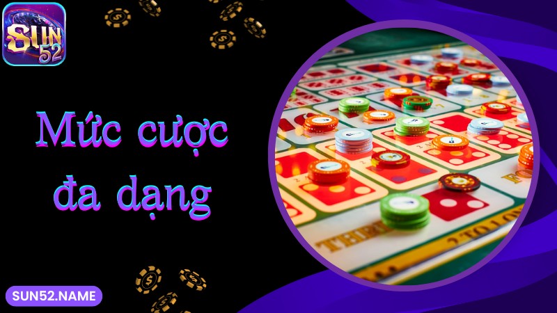 Tài xỉu Sun52: Phiên bản cá cược tuyệt đỉnh số 1 hiện nay 4 Tài Xỉu tại SUN52 sở hữu mức cược đa dạng